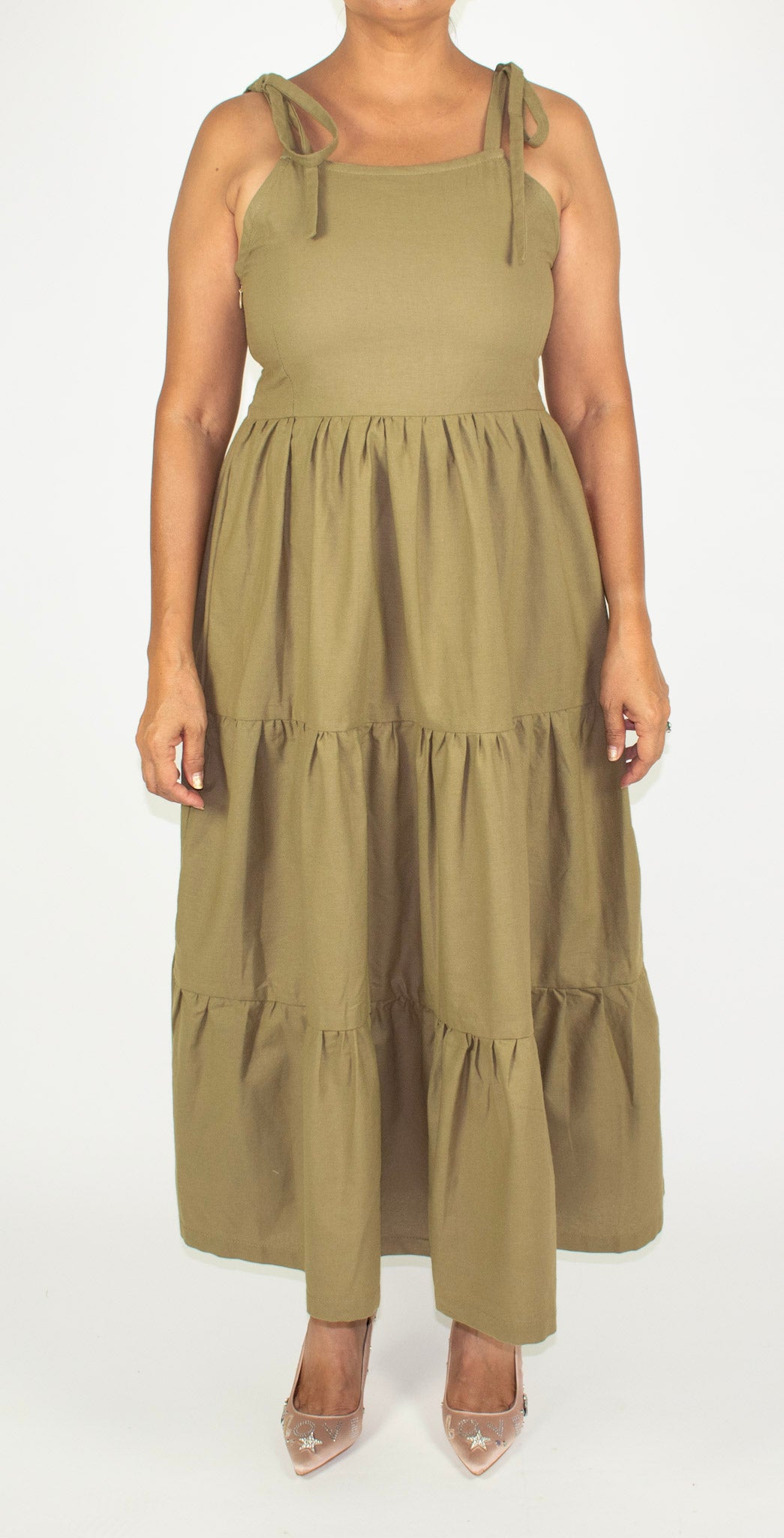 Spaghetti Strap Midi Dress