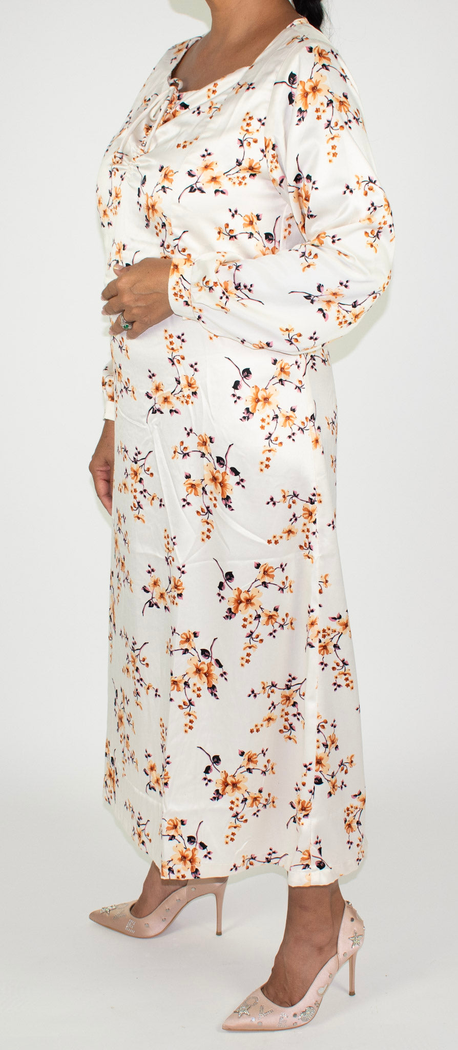 Printed Midi Floral Dress 2