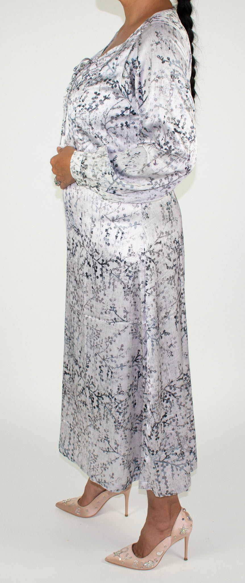 Printed Midi Floral Dress 1