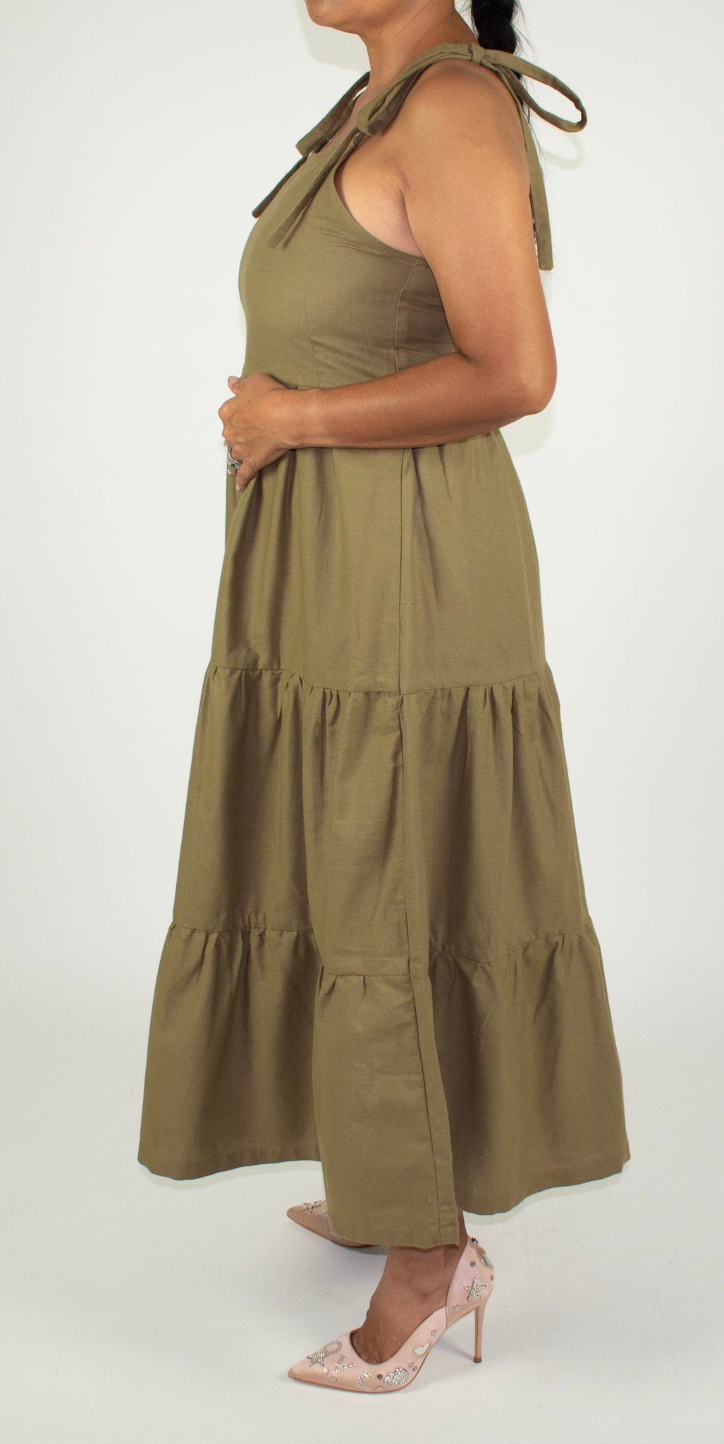 Spaghetti Strap Midi Dress