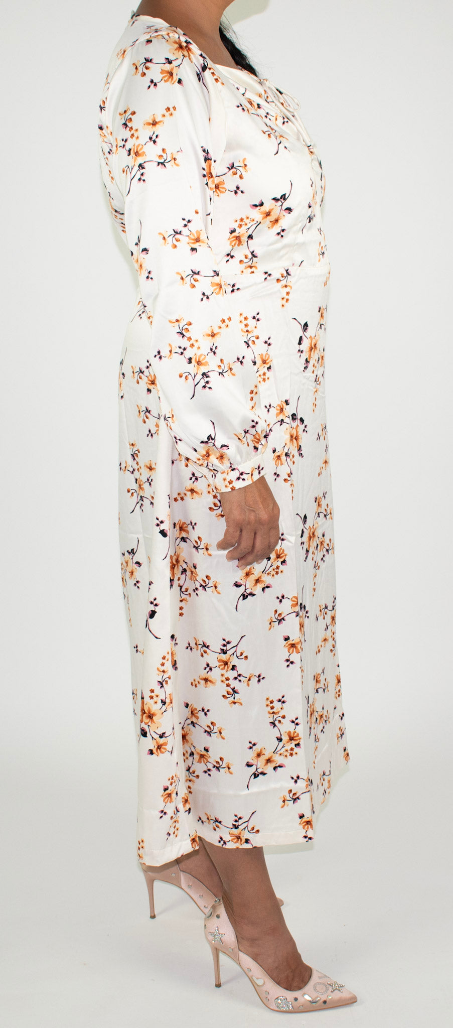 Printed Midi Floral Dress 2