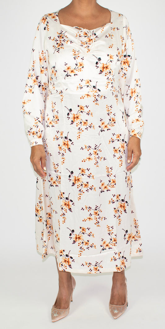 Printed Midi Floral Dress 2